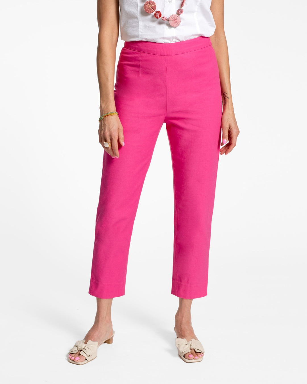 Frances Valentine Lucy Stretch Cotton Pink Pants