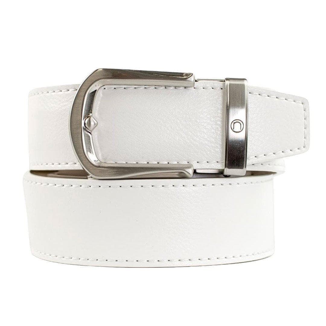 Frances White Dress Belt with 1 3/8 Strap