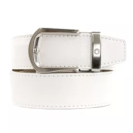 Frances White Dress Belt with 1 3/8 Strap