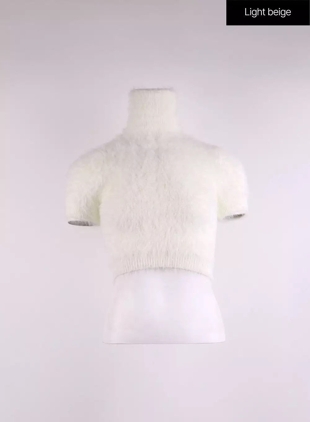 Fuzzy Turtleneck Short Sleeve Sweater - CJ429