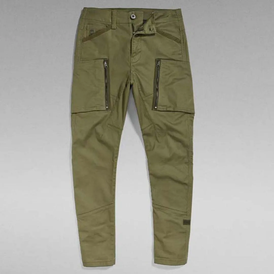 G-Star RAW Men’s SHADOW OLIVE ZIP PKT 3D SKINNY CARGO-PANT