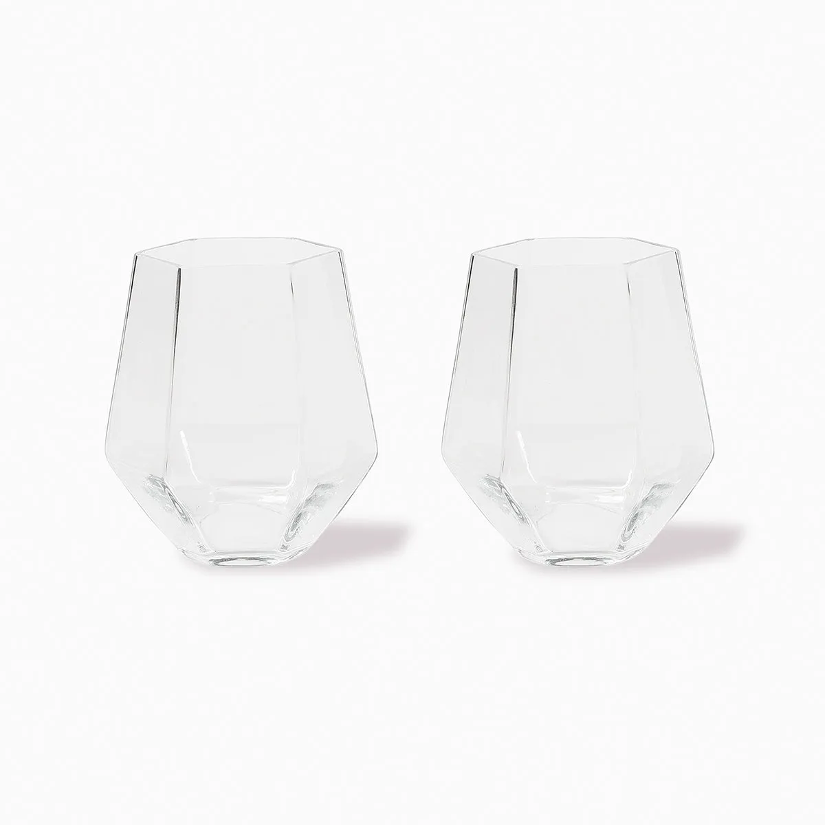 Geometric Wine Glasses Set of 2