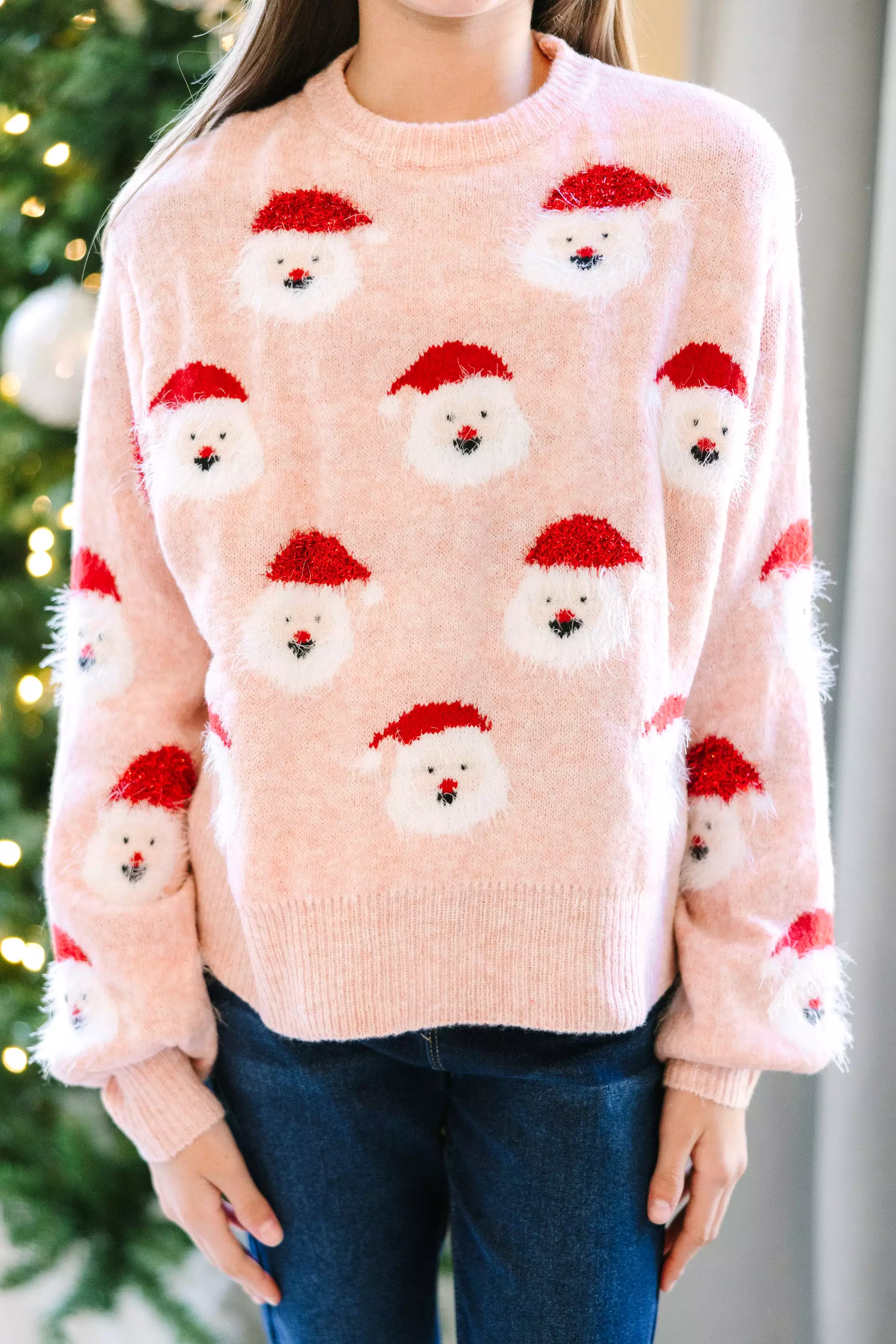 Girls' Blush Sweater: Jolly Good Fellow