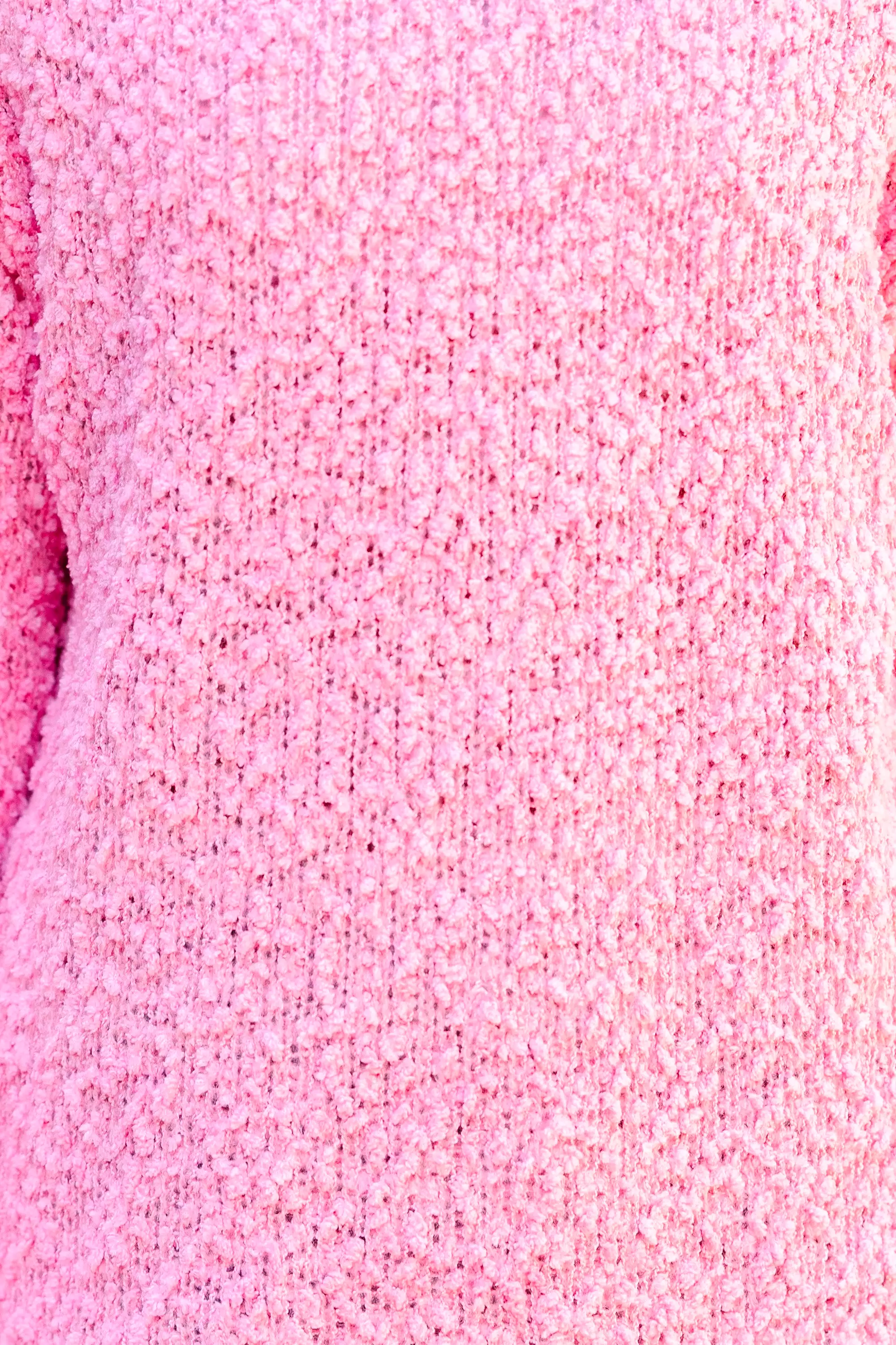 Girls Candy Pink Popcorn Knit Pullover Sweater - Shop Now