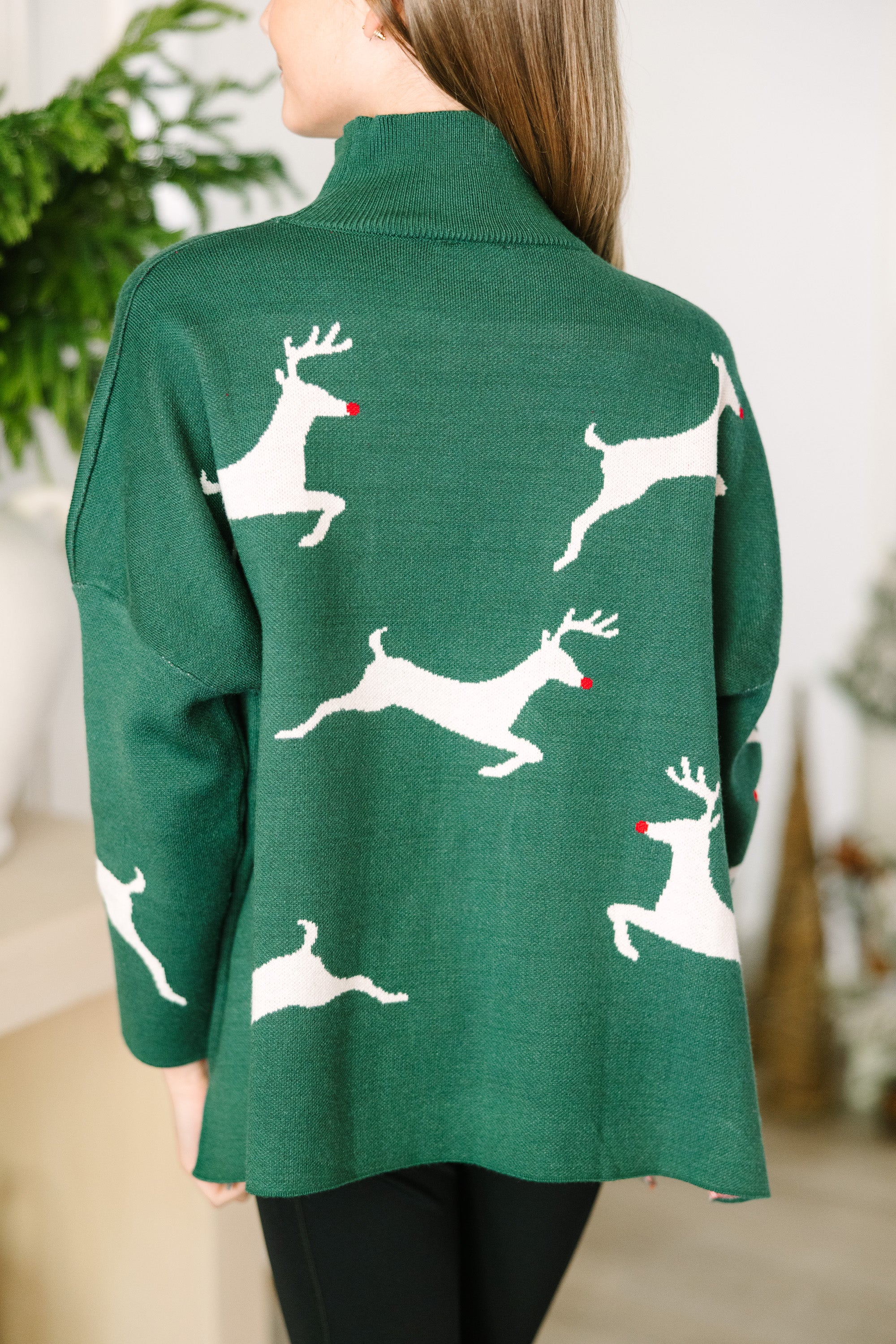 Girls Emerald Green Reindeer Sweater - Quick Decisions | Google SEO Result