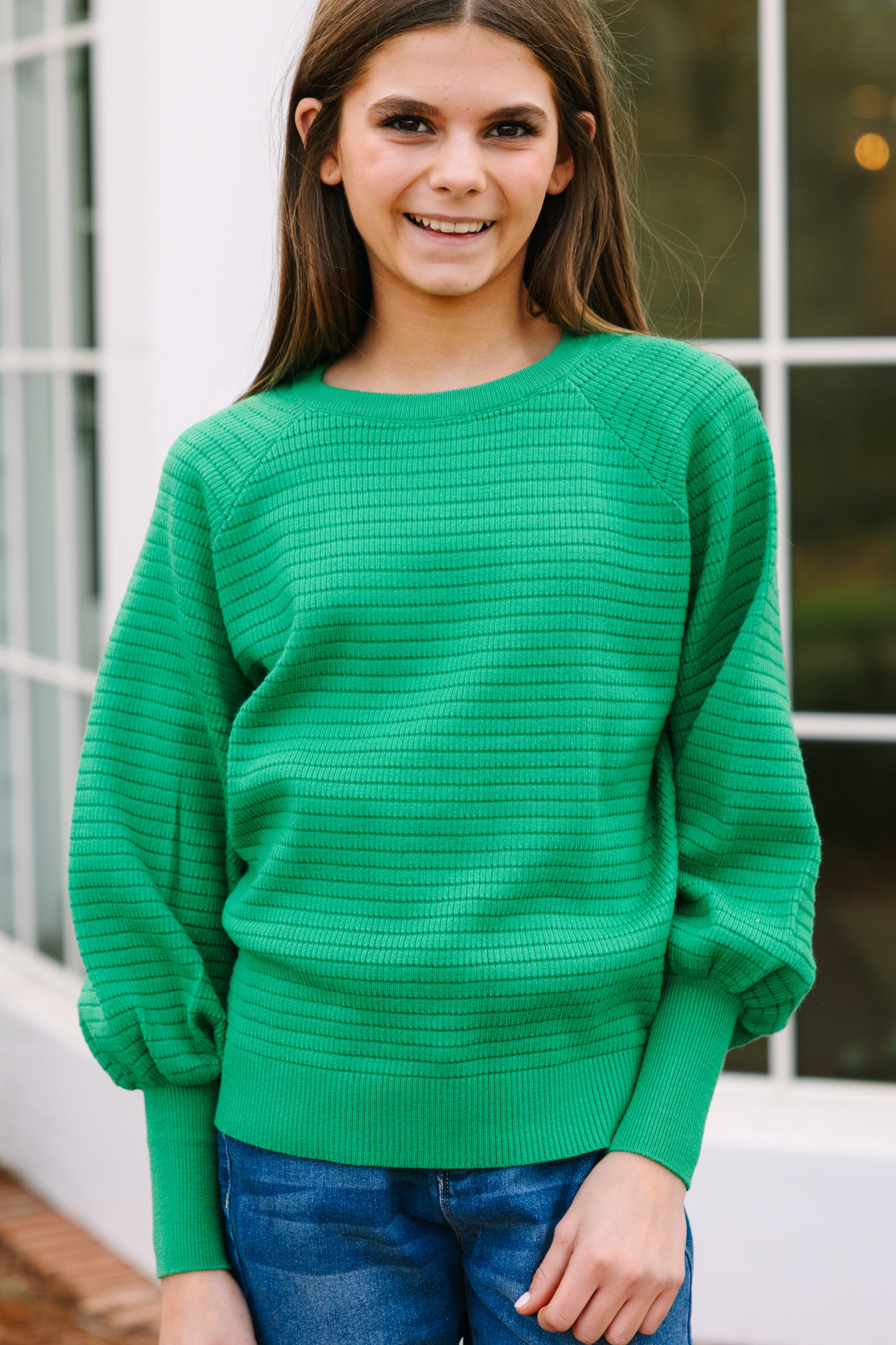 Girls Green Sweater - Shop Now and Save