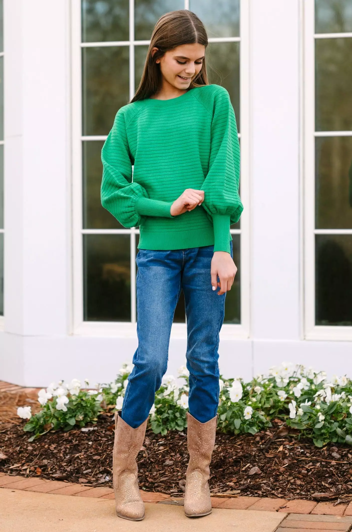 Girls Green Sweater