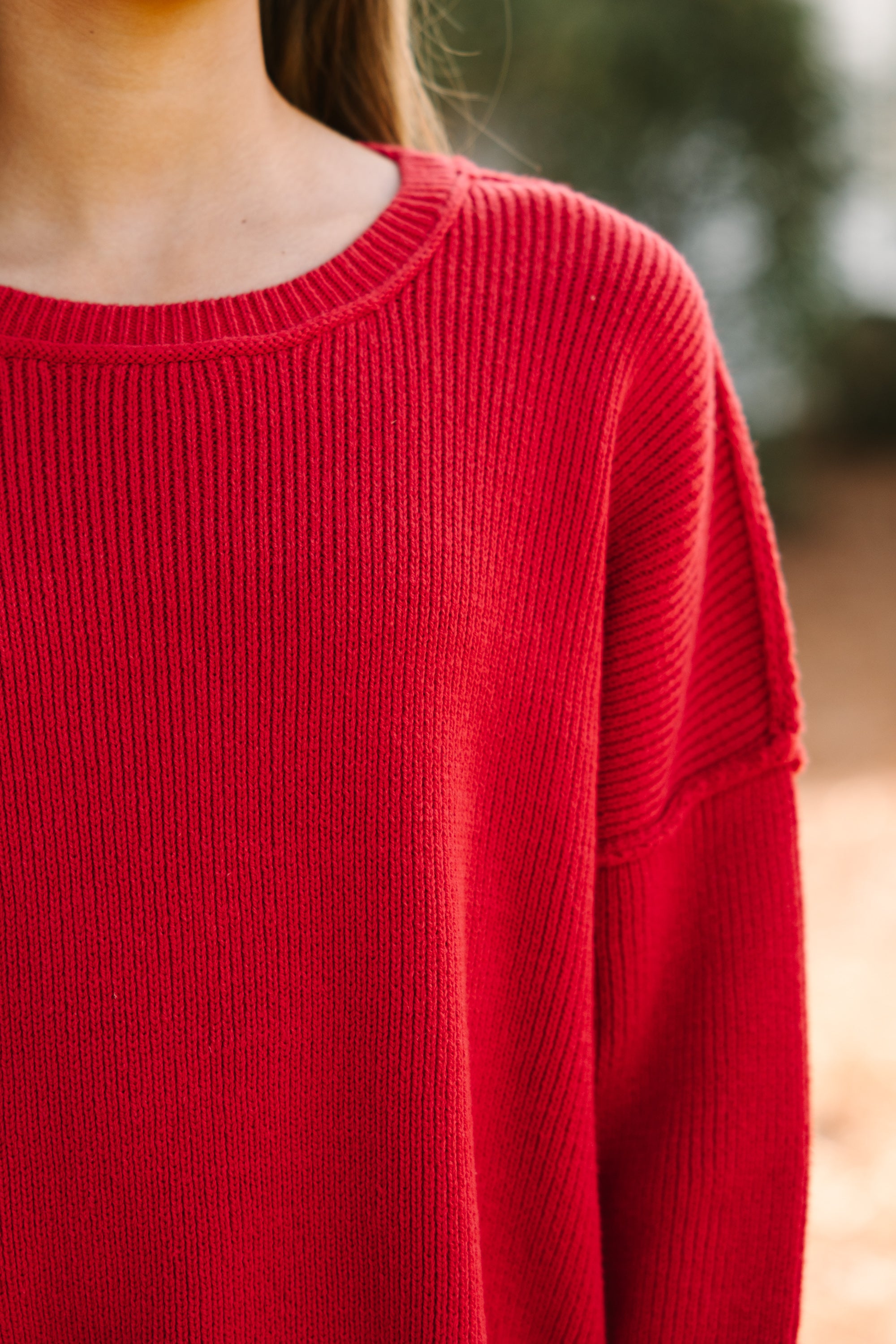 Girls Joy Red Dolman Sweater - Shop Now