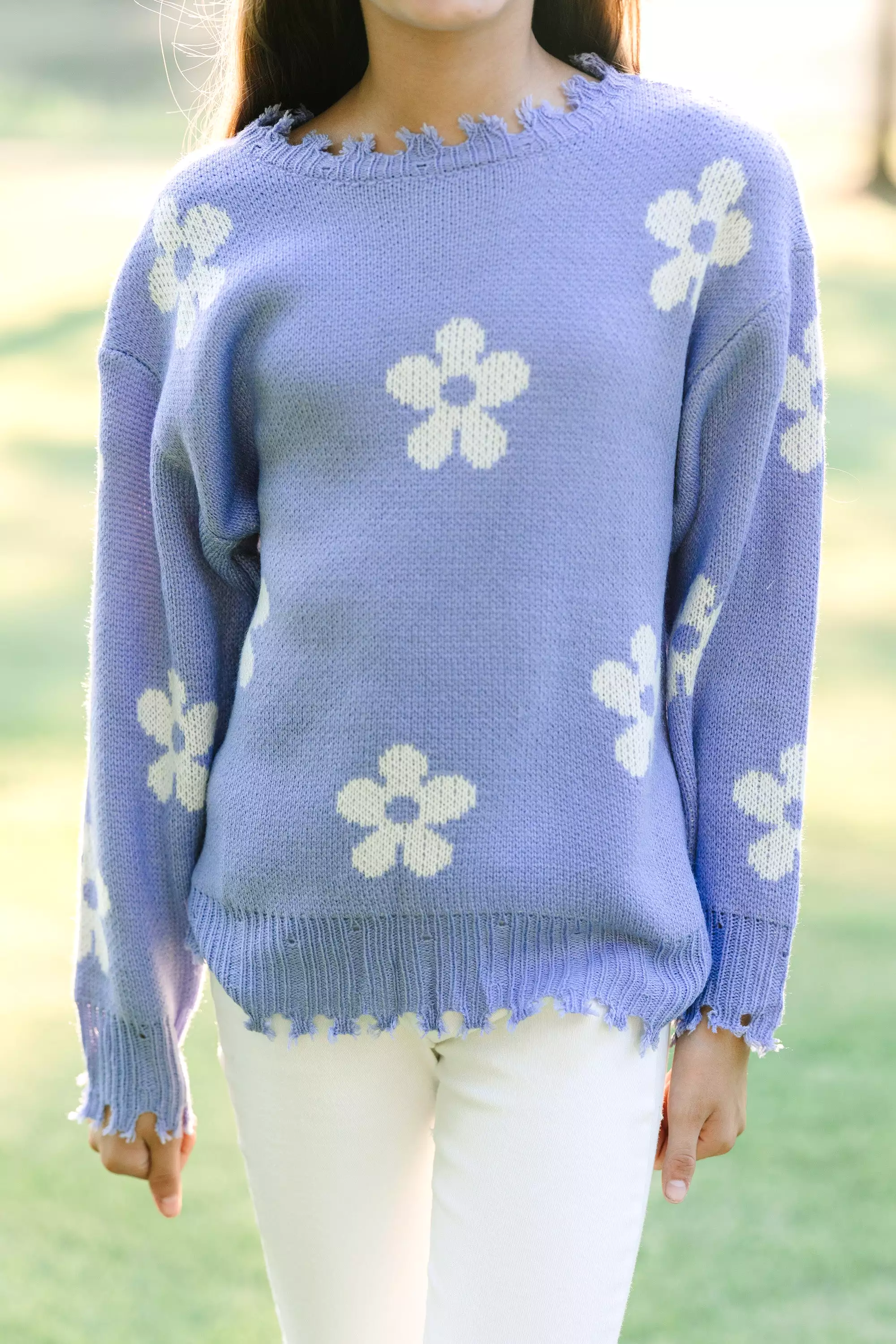 Girls Lavender Purple Floral Sweater - Find the Perfect Pick for Your Style