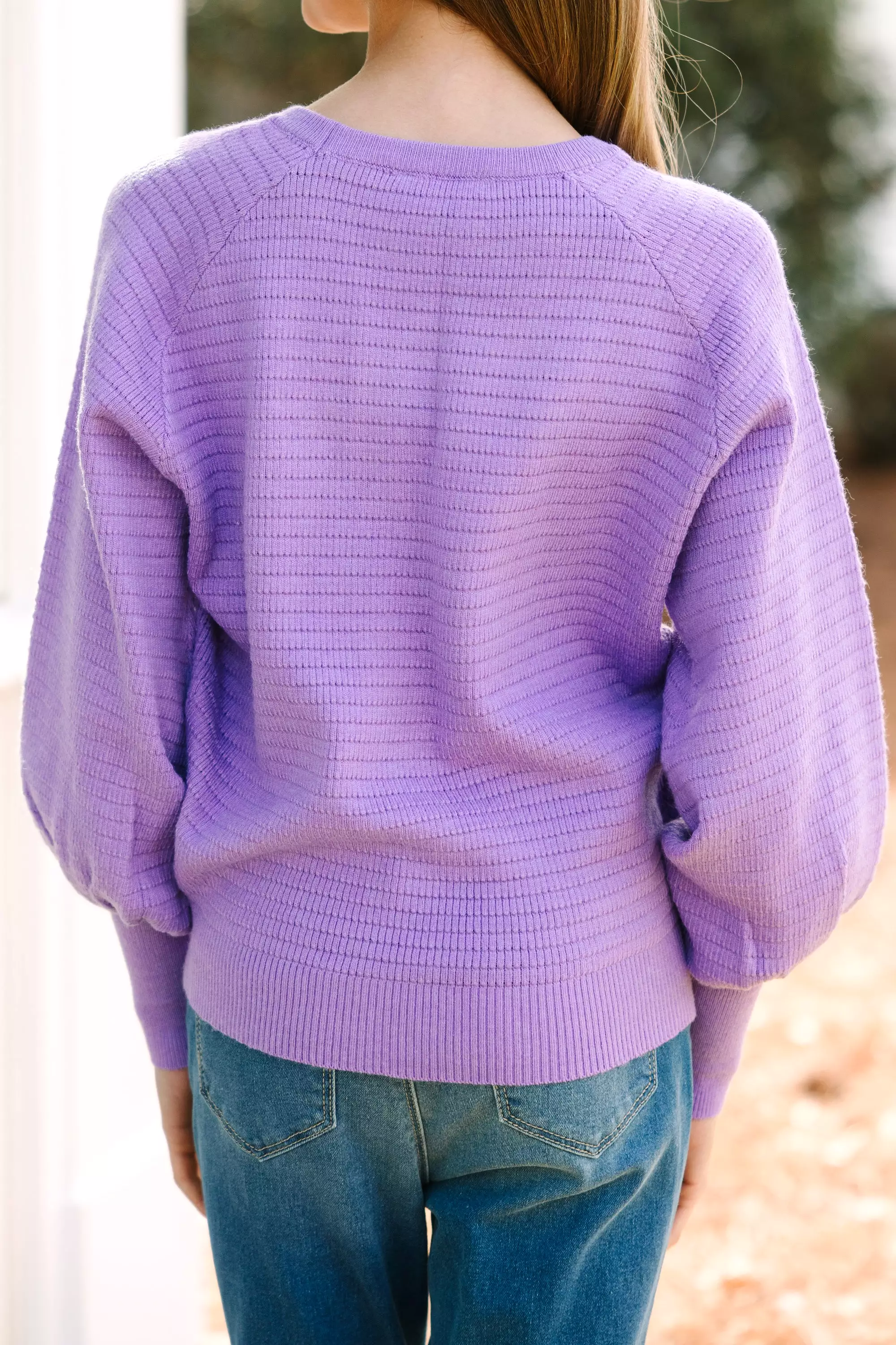 Girls Lavender Purple Sweater