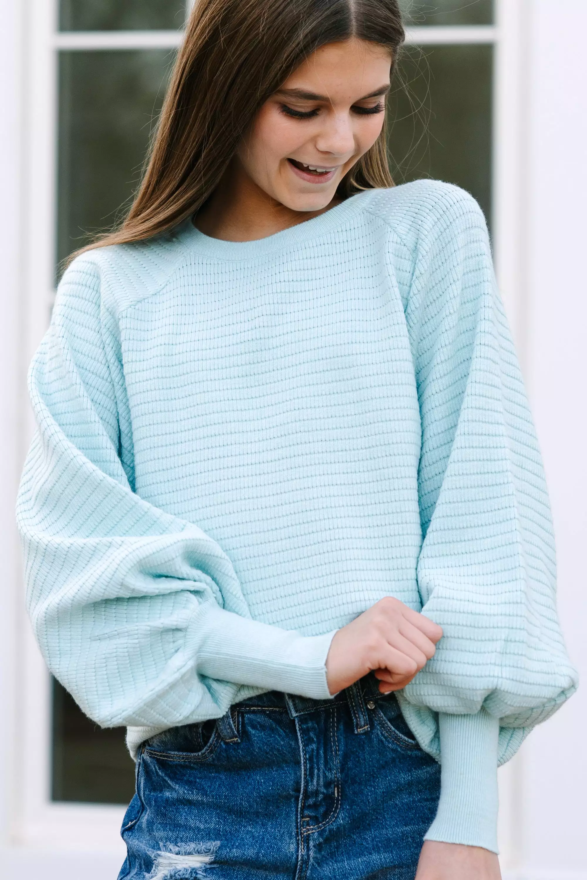 Girls Mint Green Sweater for Sale