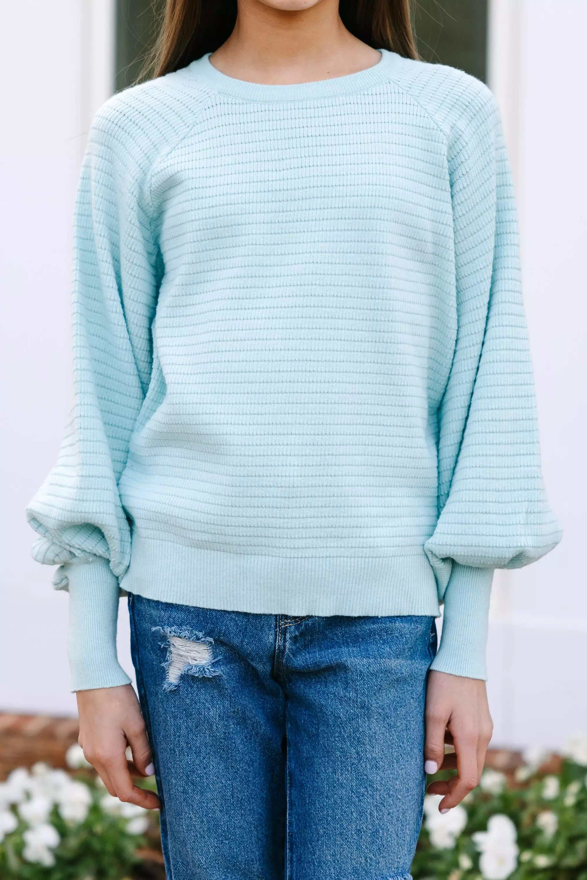 Girls Mint Green Sweater for Sale