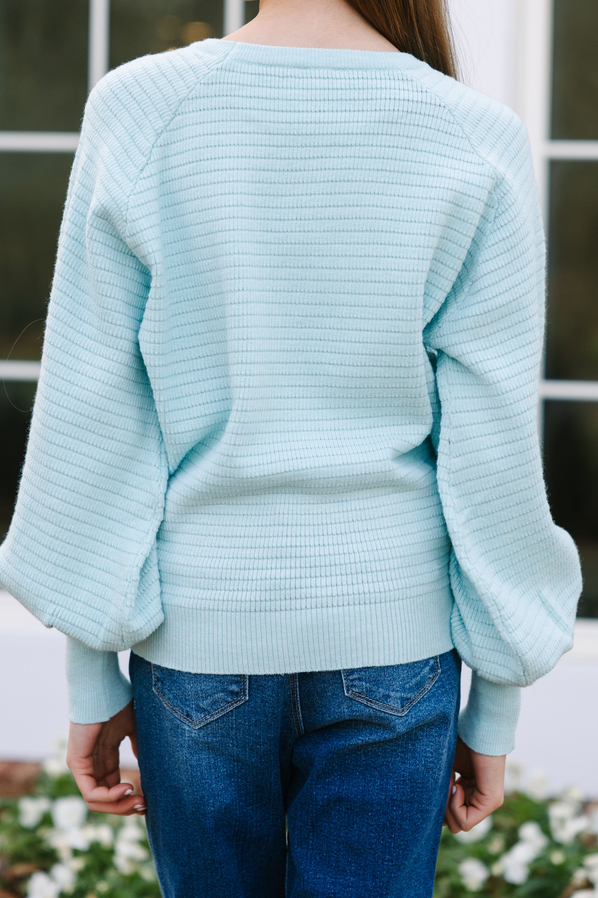 Girls Mint Green Sweater: In The Works