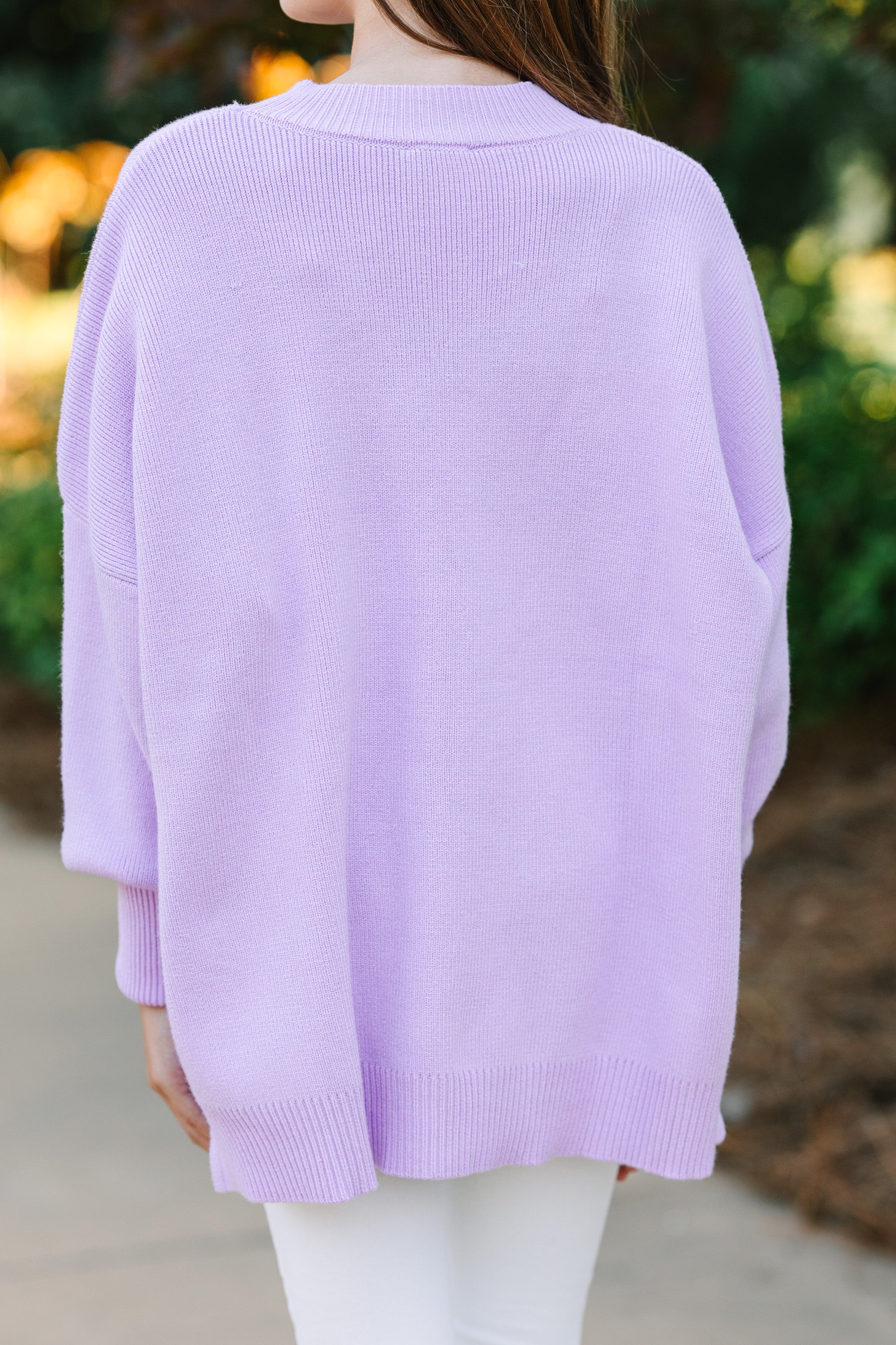 Girls Perfectly You Lavender Purple Mock Neck Sweater | Shop Now