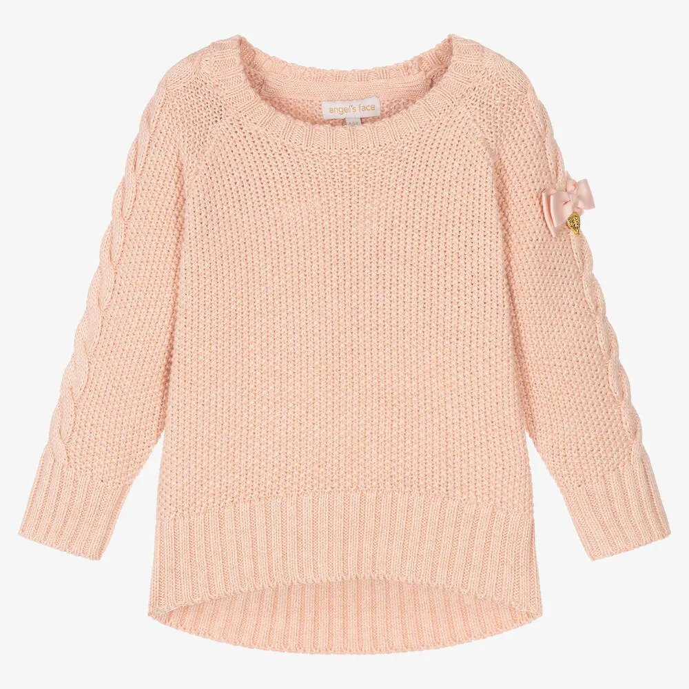 Pink Bow Sweater for Girls