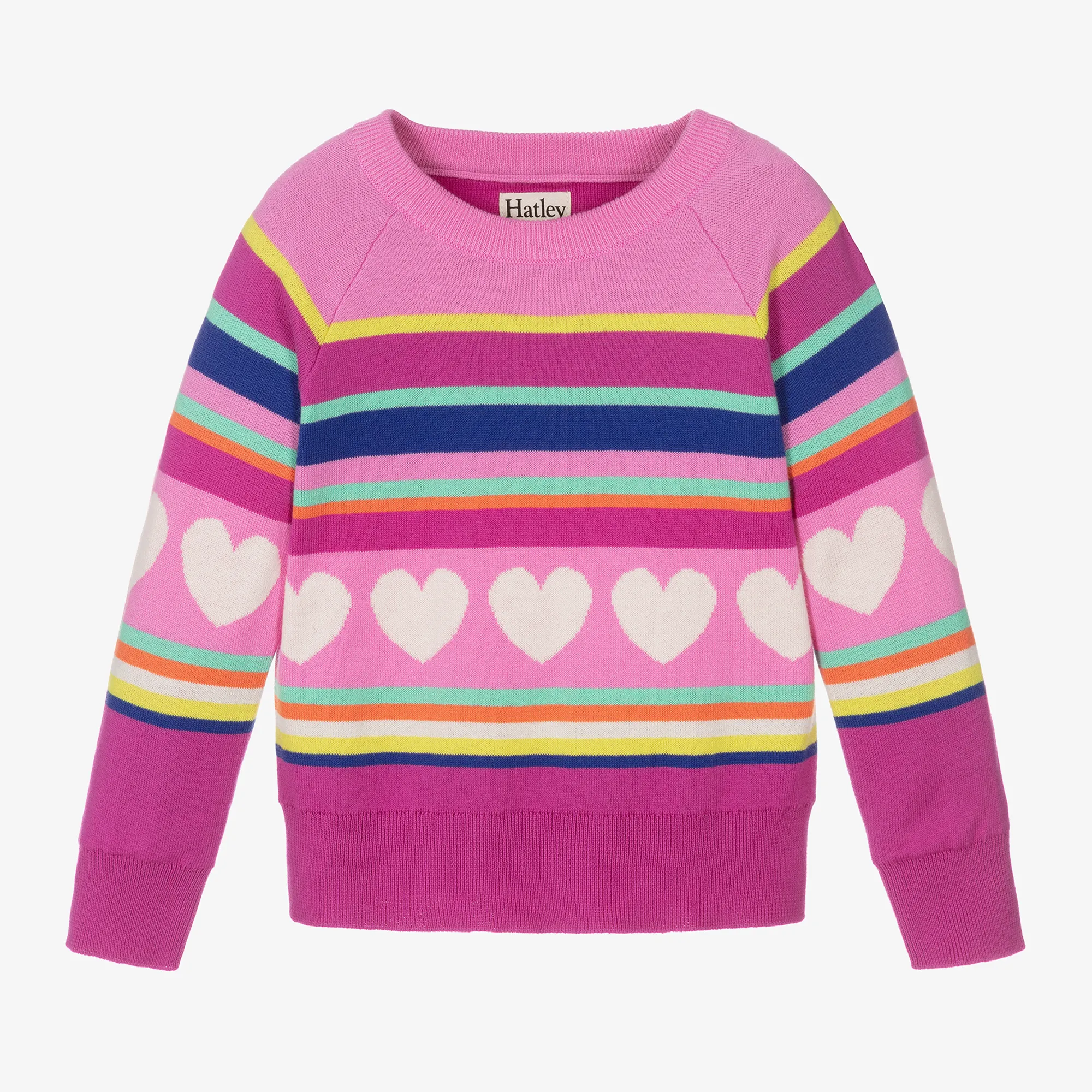 Pink Girls Cotton Knit Sweater