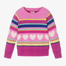 Pink Girls Cotton Knit Sweater