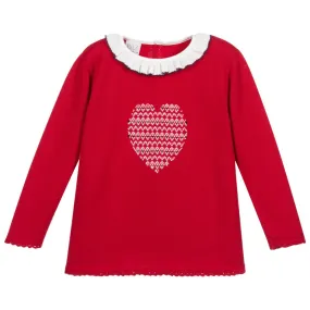 Red Heart Sweater for Girls