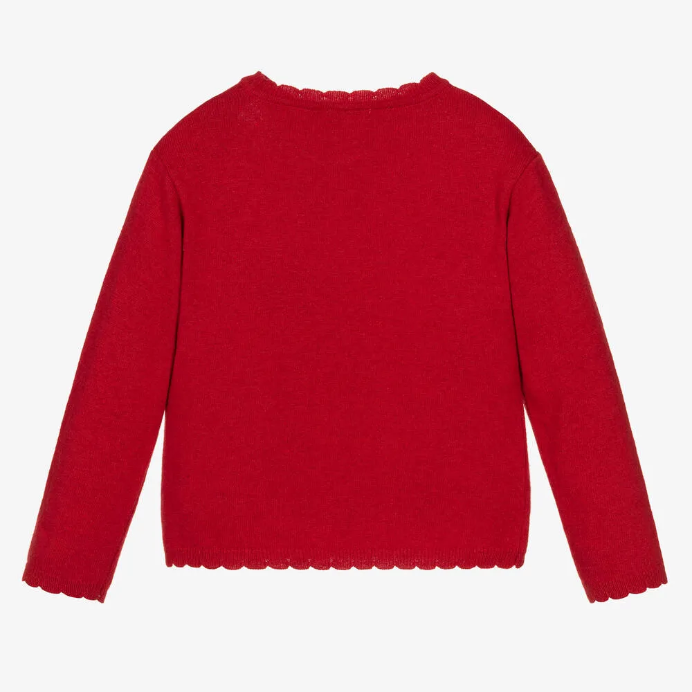 Red Knit Sweater for Girls