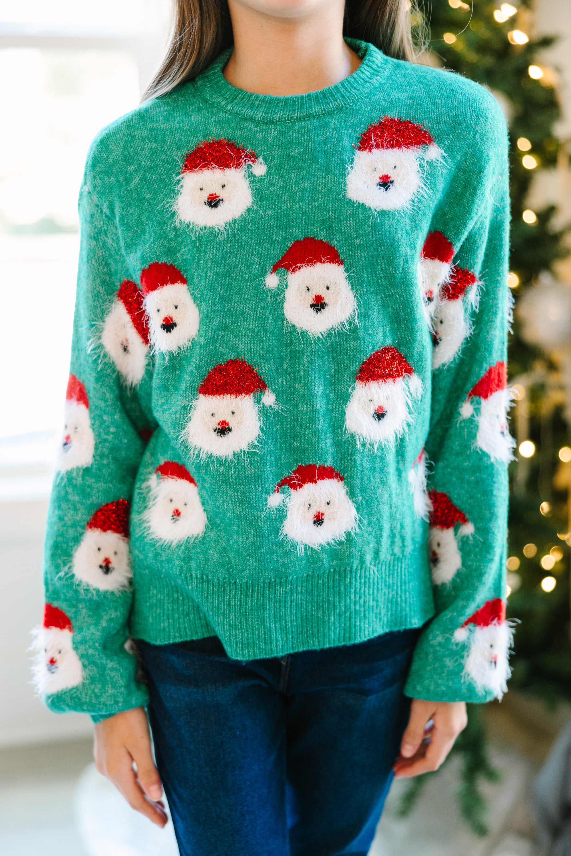 Girls: Vibrant Green Sweater