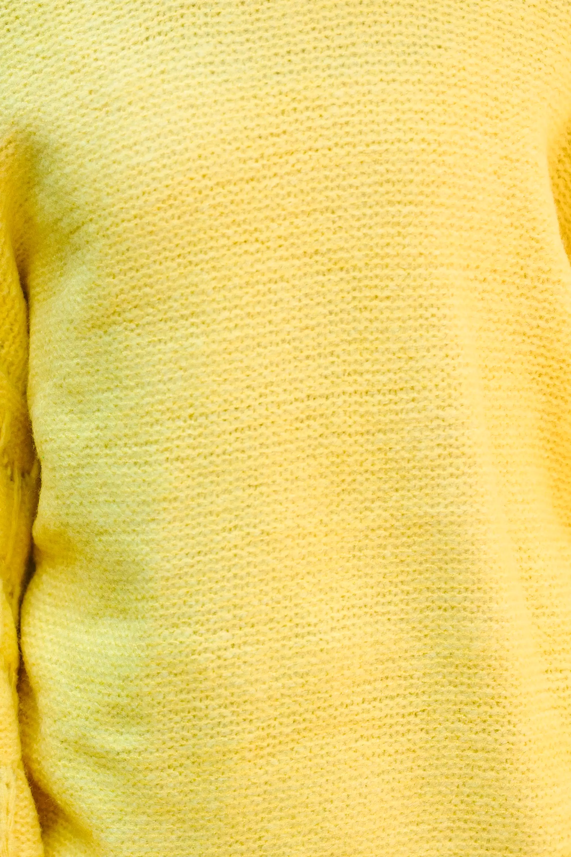 Girls' Yellow Textured Sweater for Feeling Close to You