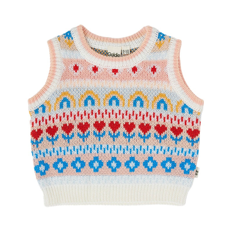 Goldie & Ace Matilda Sweater Vest - Peach.