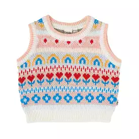 Goldie & Ace Matilda Sweater Vest - Peach.