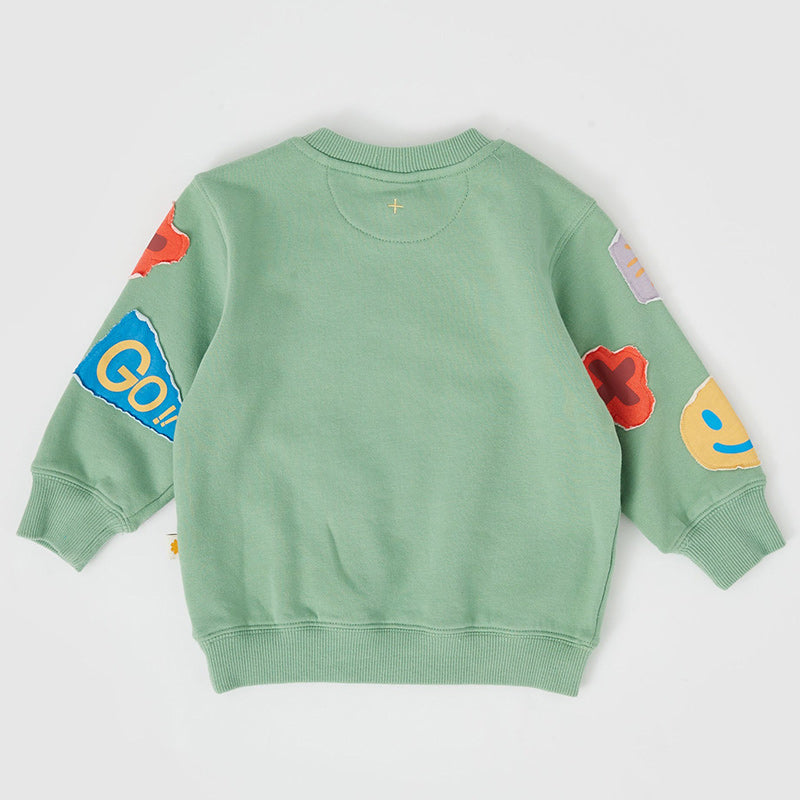 Goldie Ace Adam Patch Sweater - Fern | Buy Now