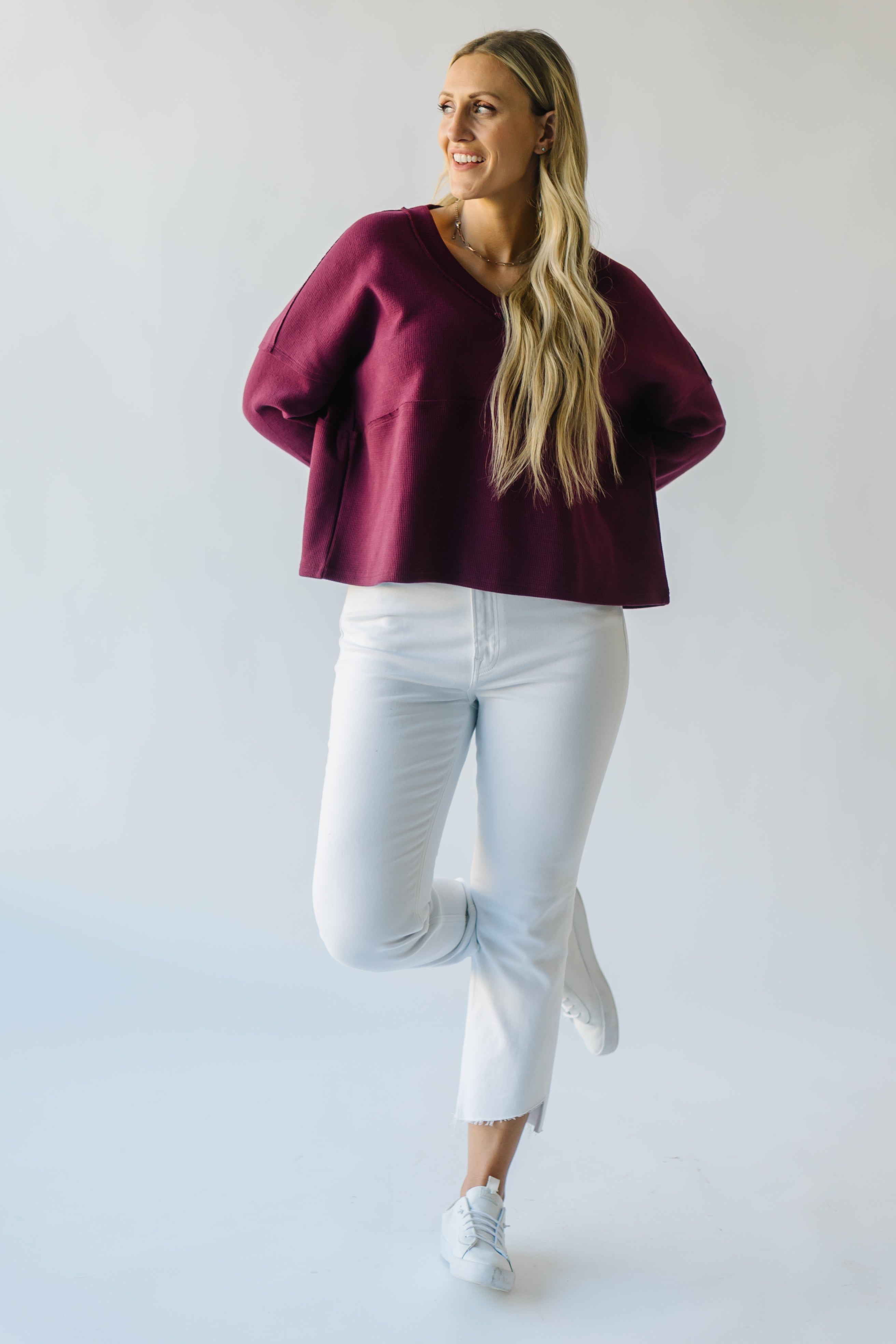 Grangeville Plum Thermal Knit Top