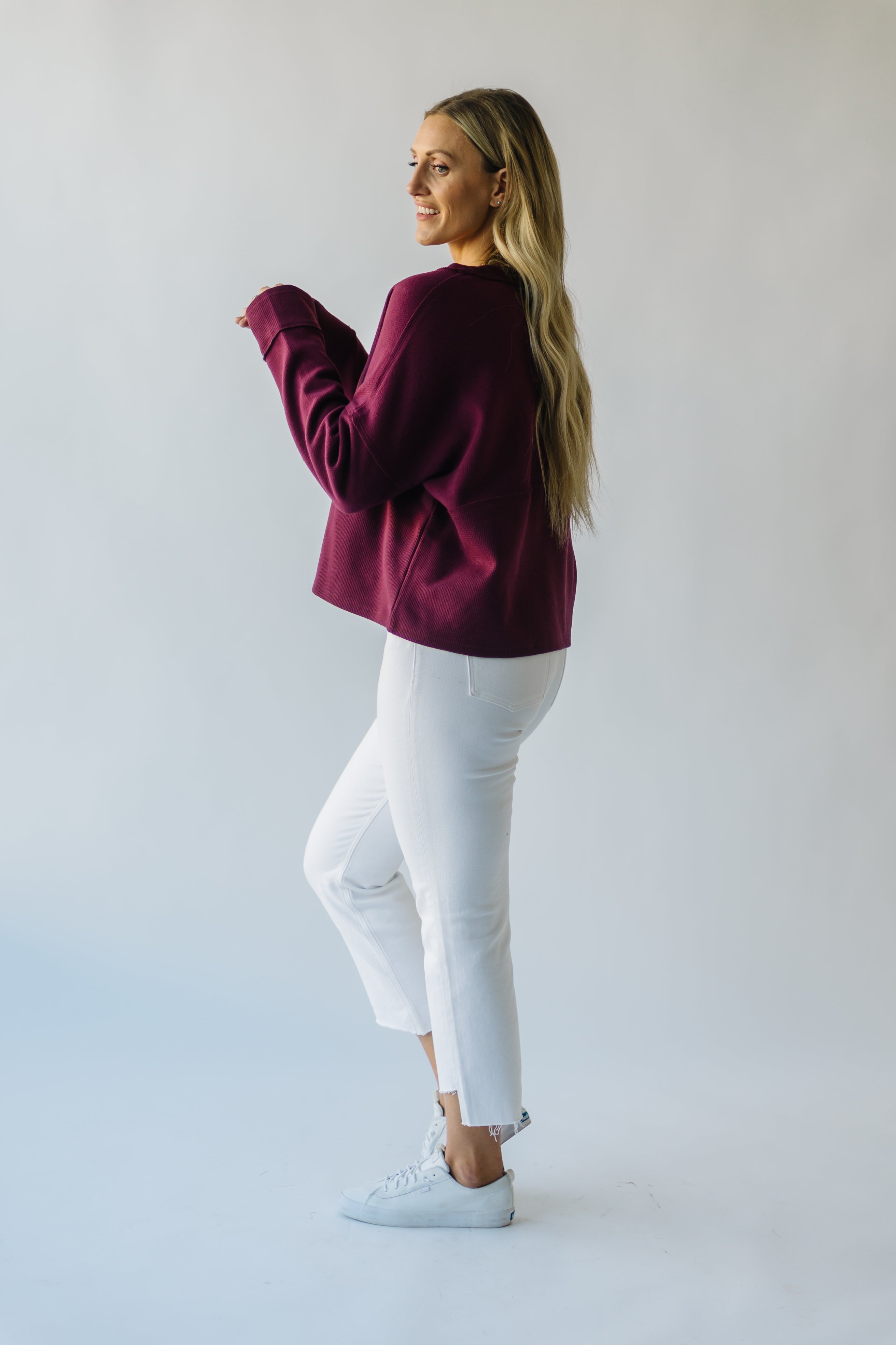 Grangeville Plum Thermal Knit Top