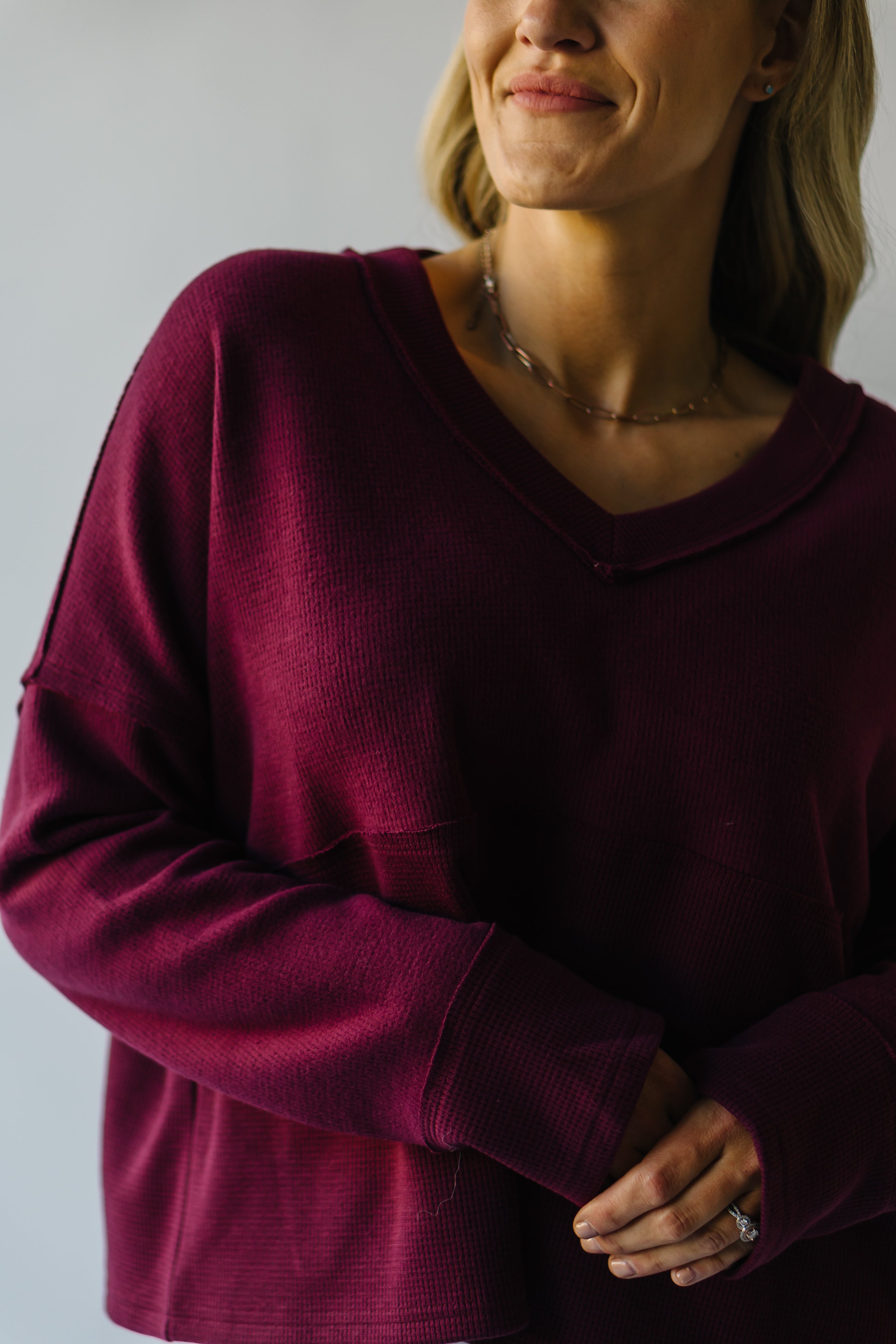 Grangeville Plum Thermal Knit Top