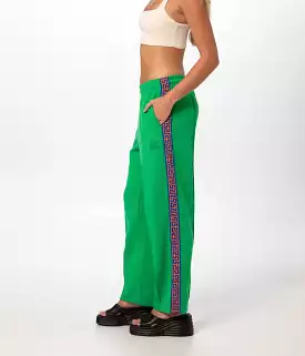 Green Geo Track Pant