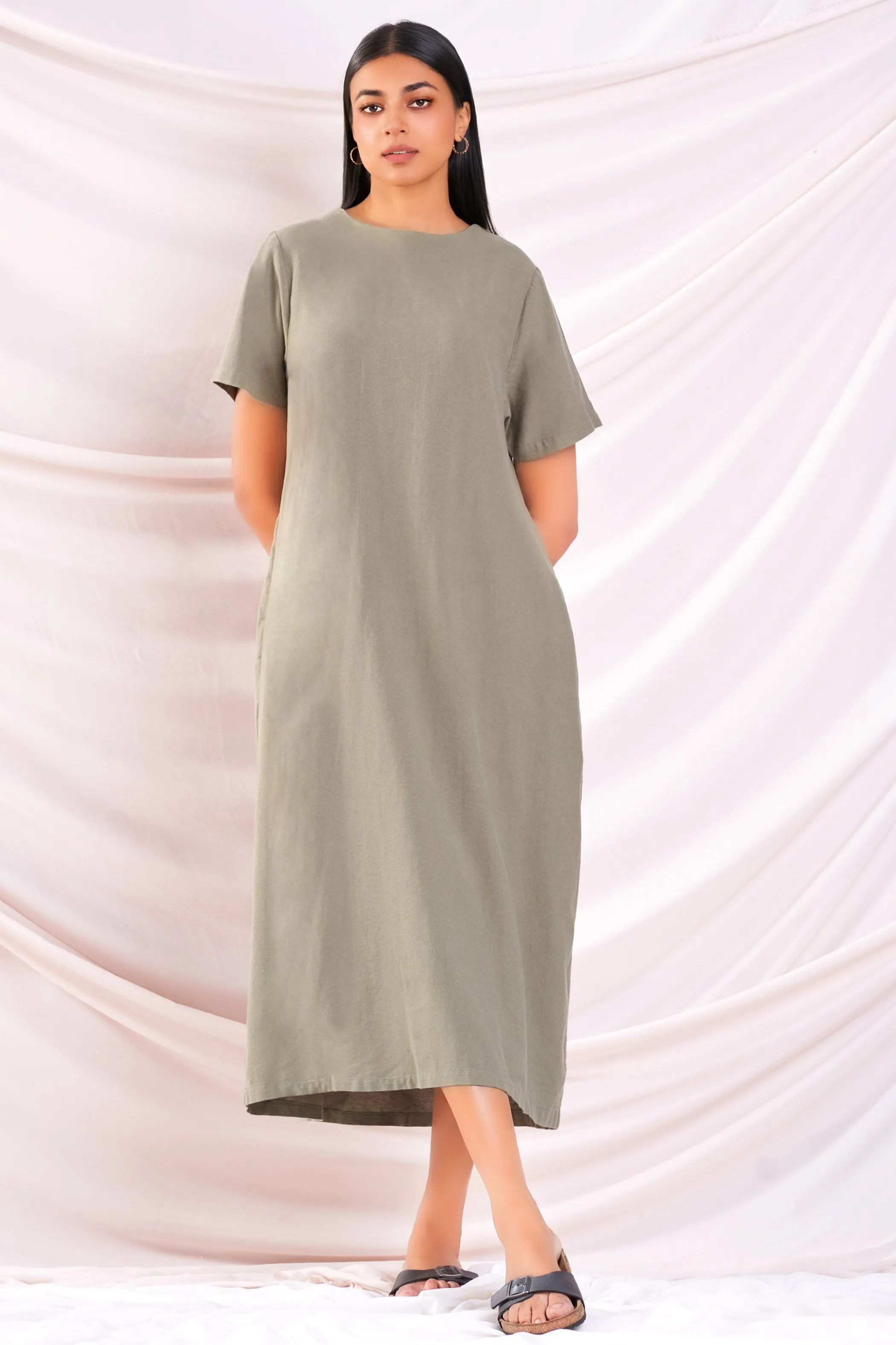 Oversized Green Shift Dress