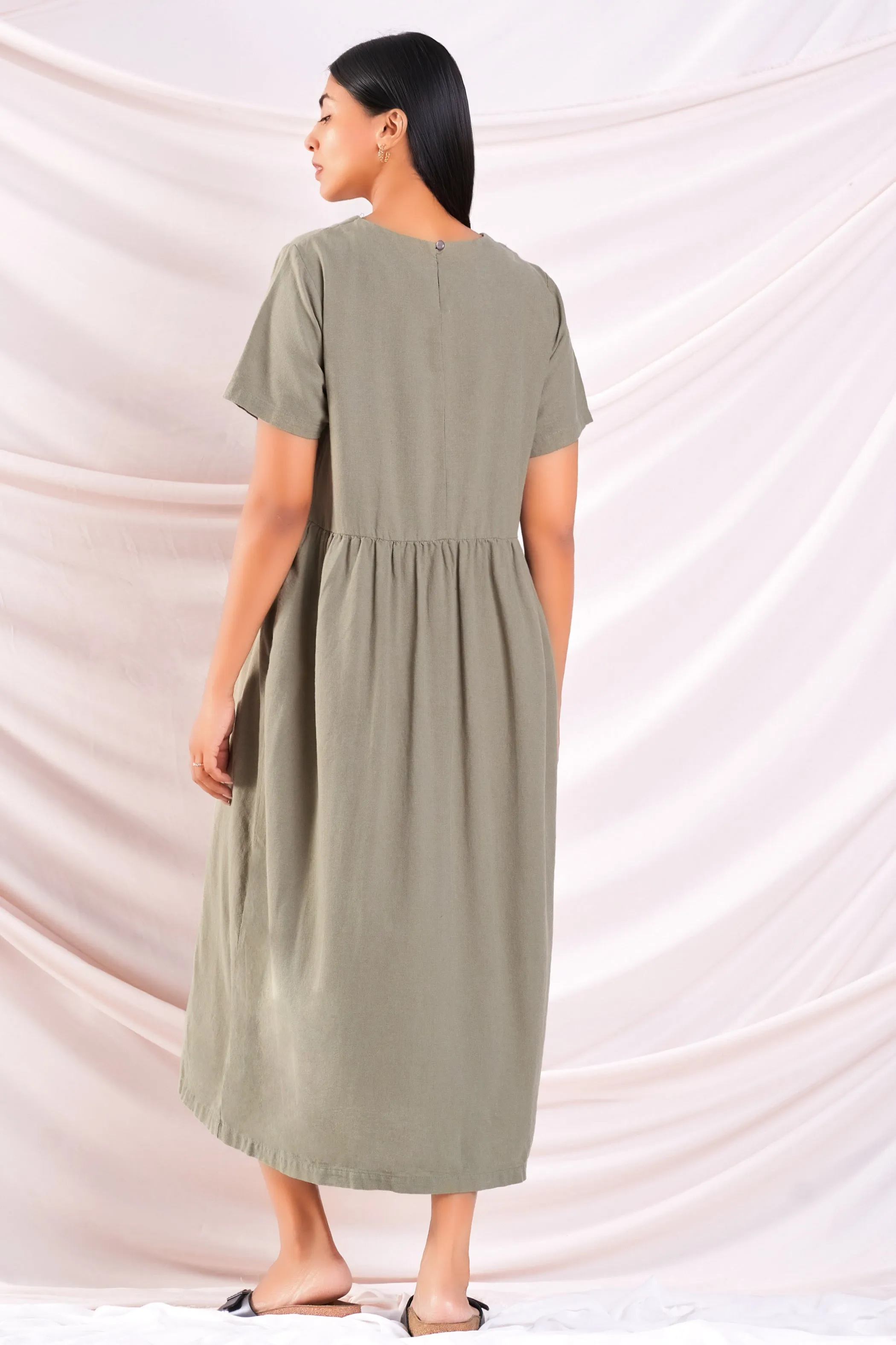 Oversized Green Shift Dress