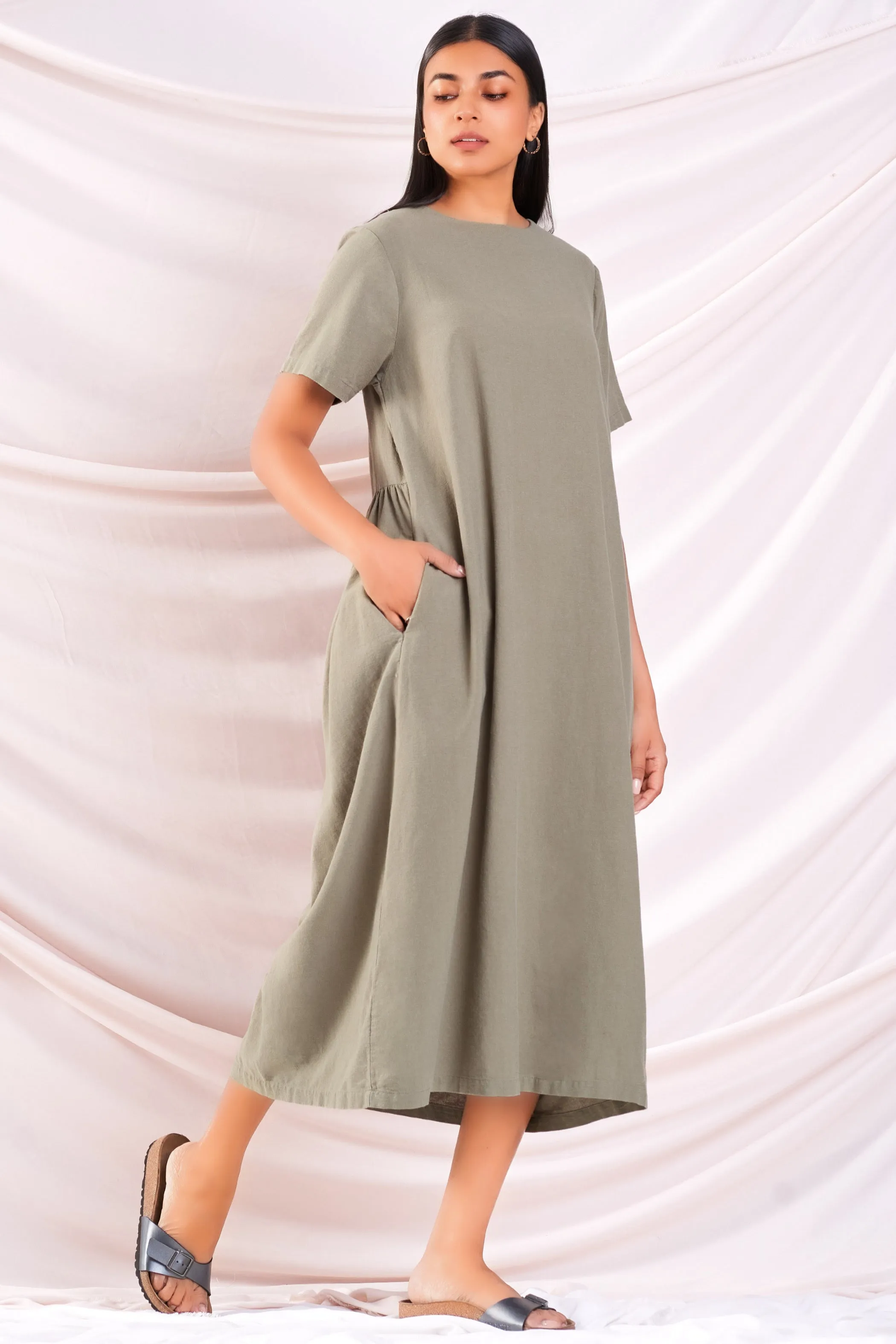 Oversized Green Shift Dress