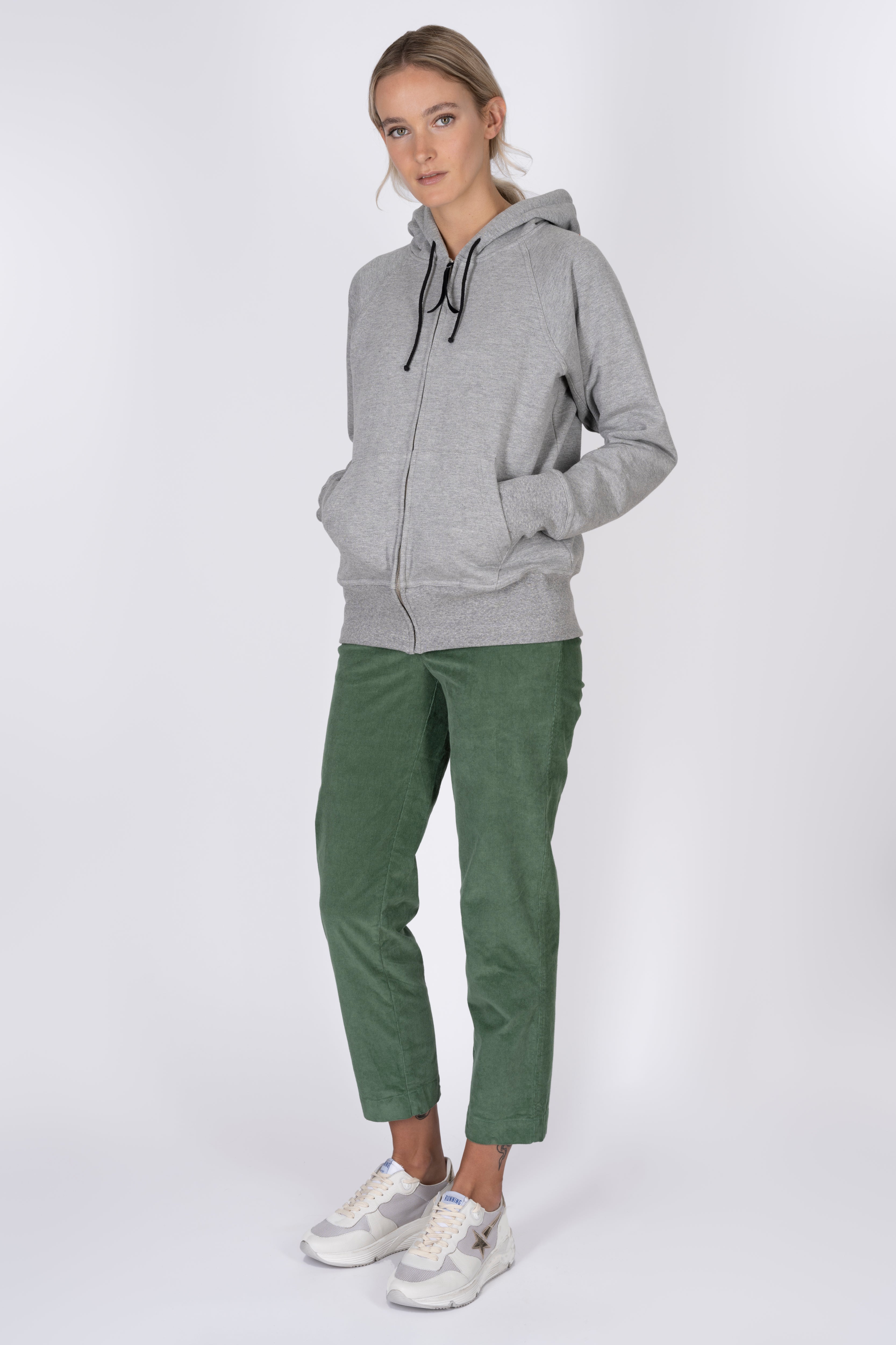 Green Stretch Chino Pincord Trouser