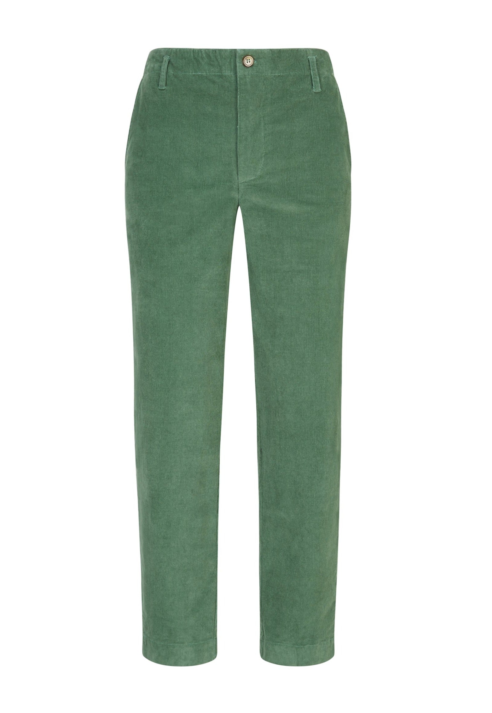 Green Stretch Chino Pincord Trouser