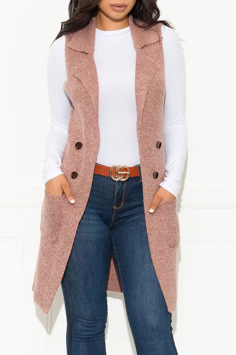 Heather Rose Cardigan Vest