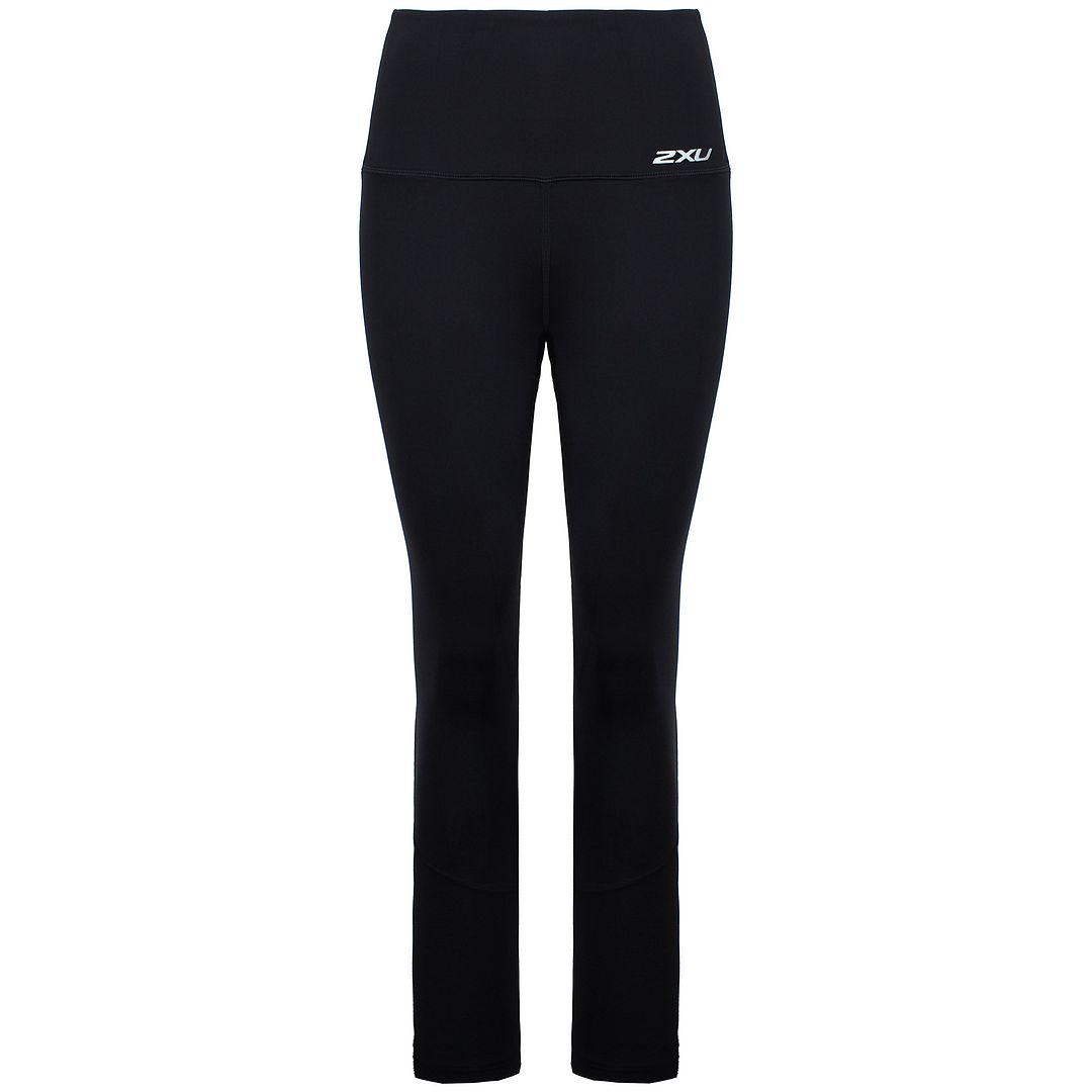 High Rise Black/Silver Women's Compression Tights by 2XU