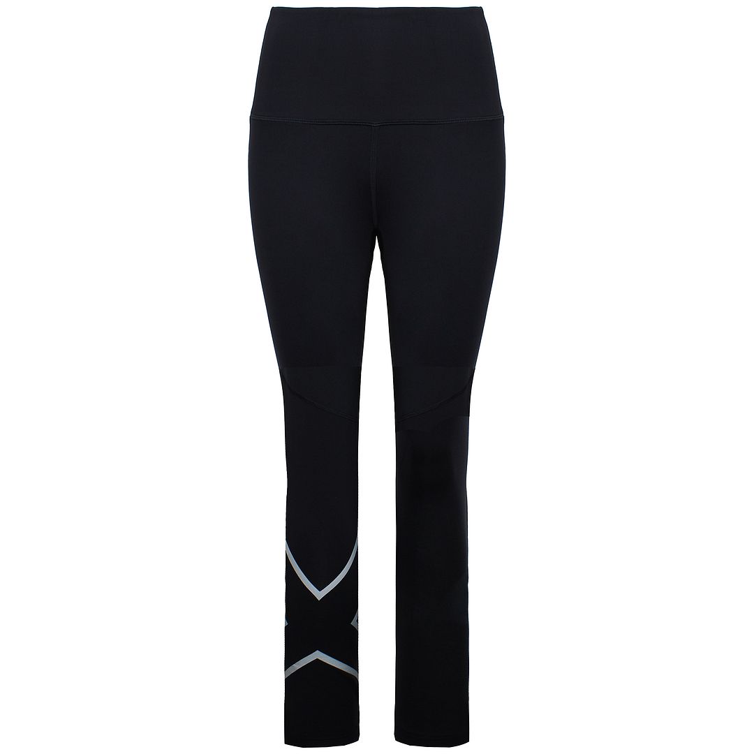 High Rise Black/Silver Women's Compression Tights by 2XU