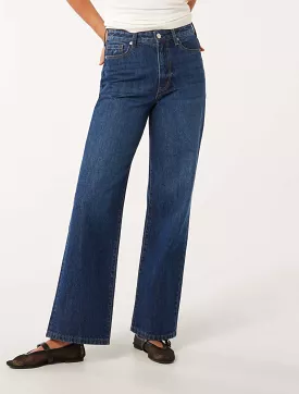 High-rise Sky Straight Leg Denim Jeans