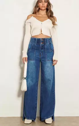 High-rise wide-leg jeans