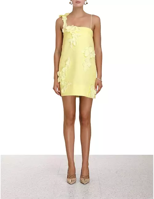 High Tide Shift Flower Mini Dress by ZIMMERMANN