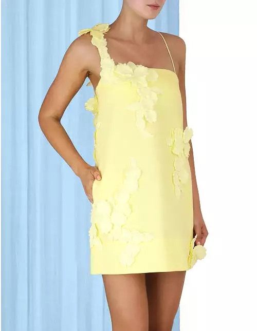 High Tide Shift Flower Mini Dress by ZIMMERMANN