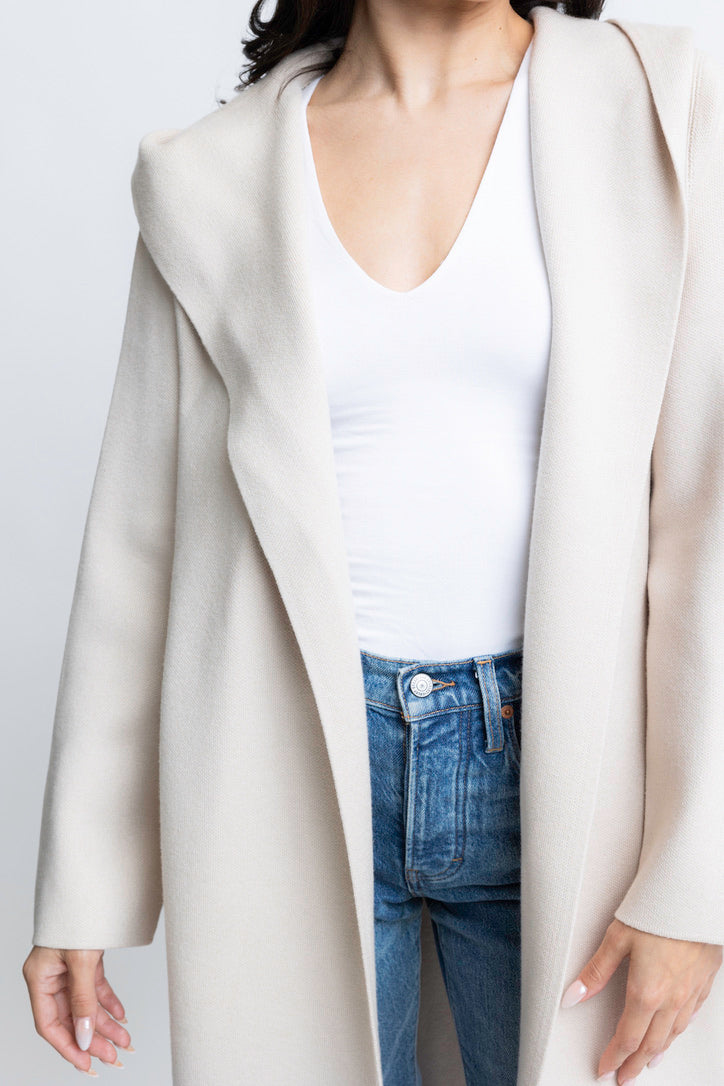 Hooded Cardigan Coat