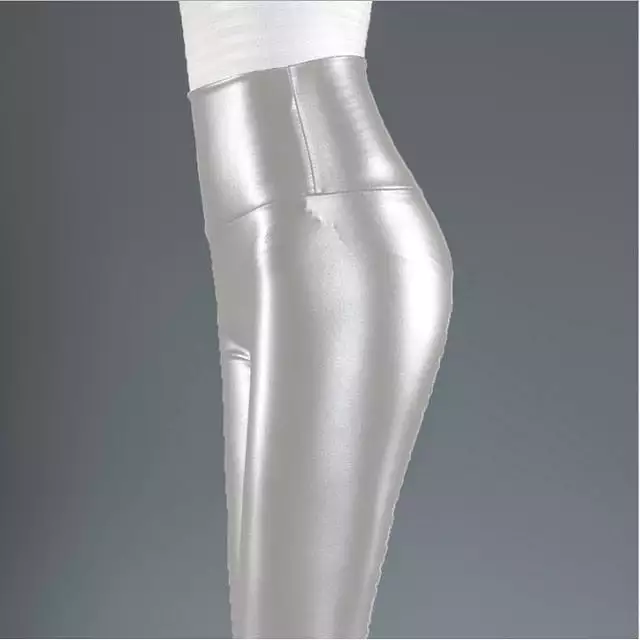 Hot sale women's PU leather pants, high elastic waist leggings.