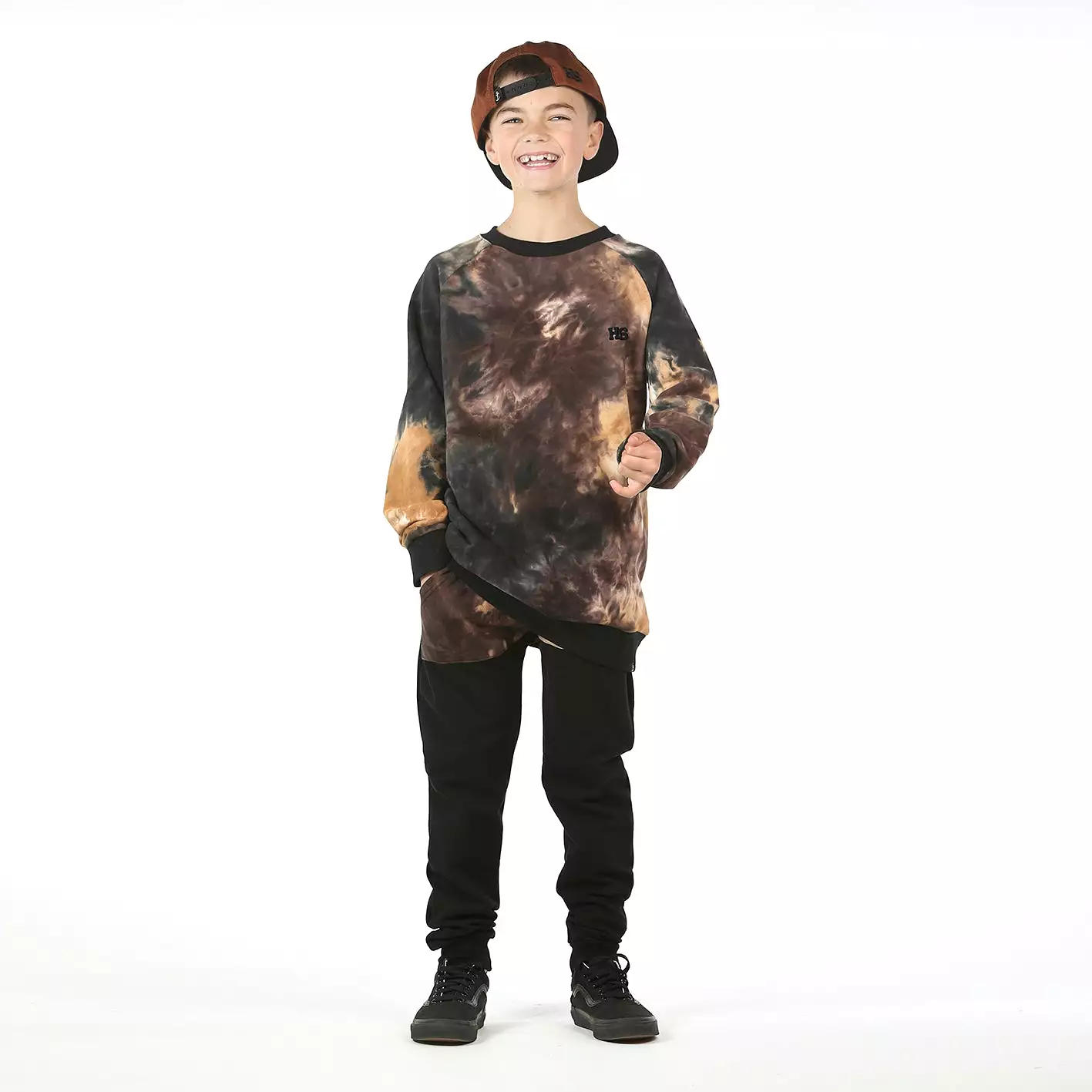 HS Pocket Track Pant - Black/Brown Tie Dye