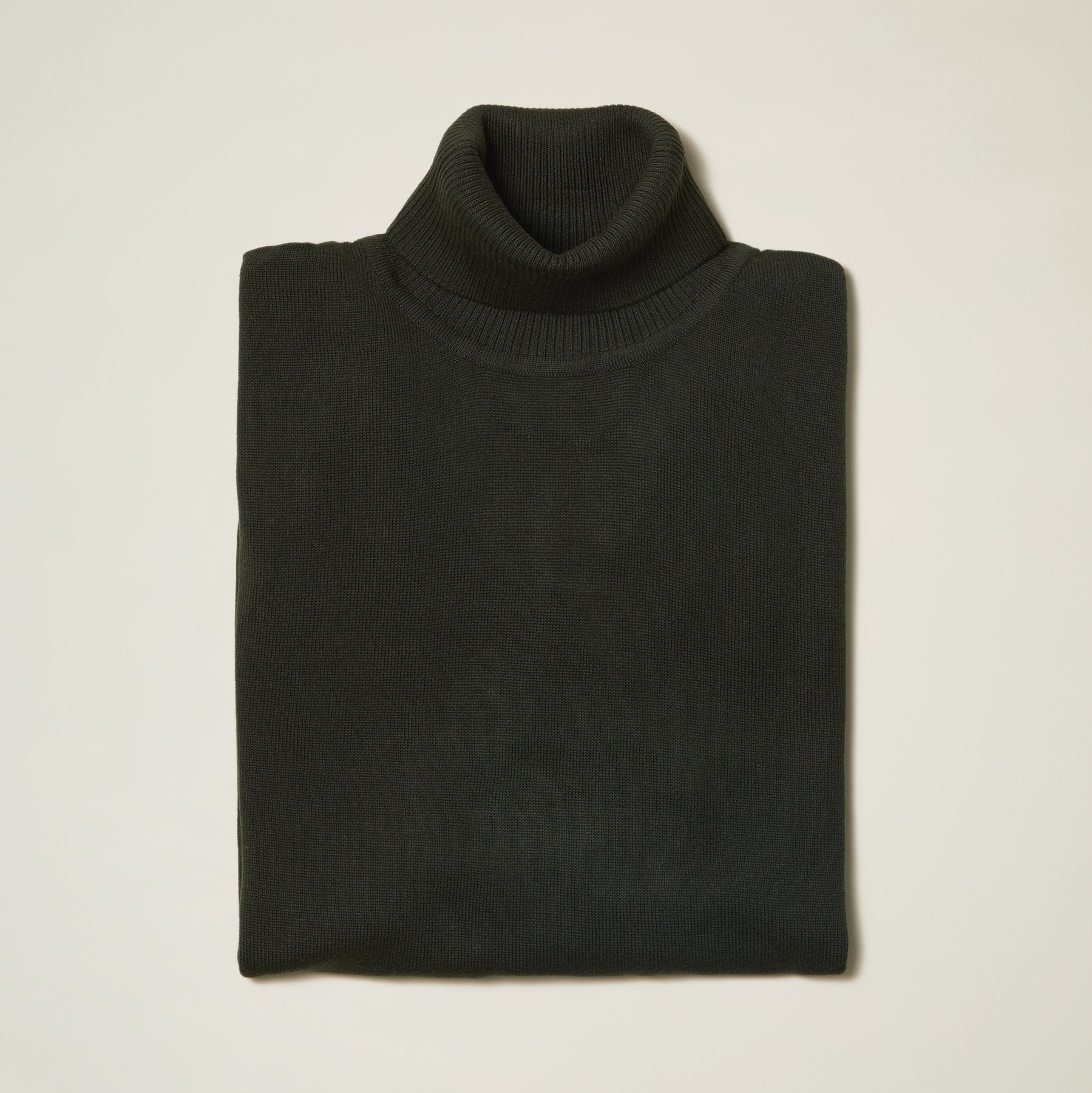 Inserch Cotton Blend Turtleneck Sweater - Forest Green - 4708 | Shop Now