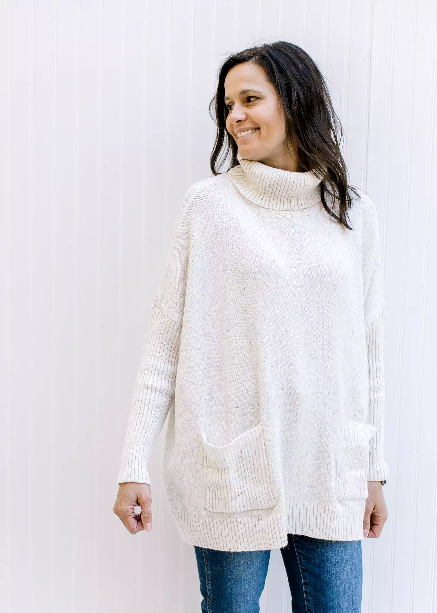 Ivory Sweater with Speckles - Shop Now