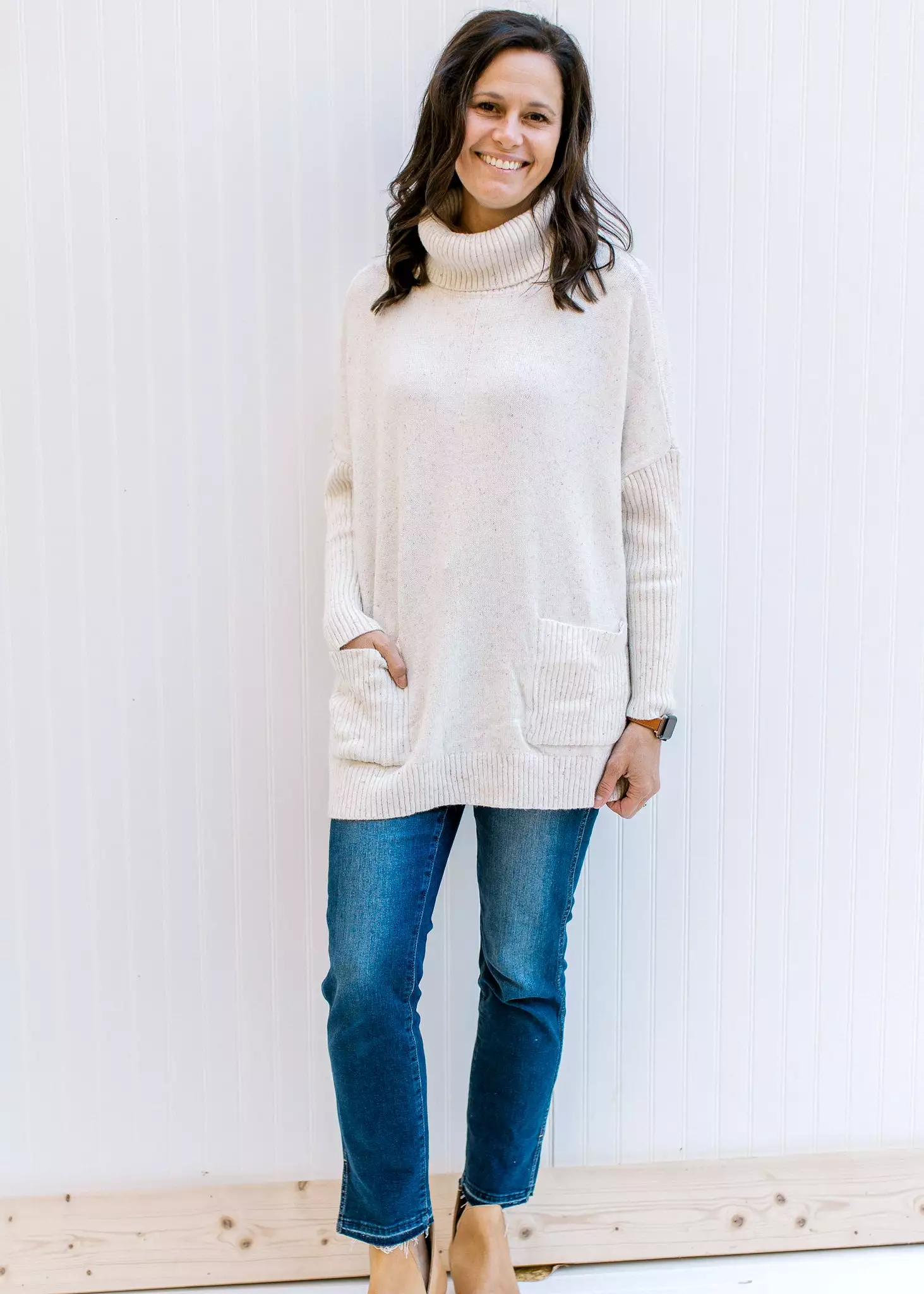 Ivory Sweater with Speckles - Shop Now